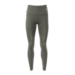 Legginsy treningowe damskie Gymshark Training Mesh. Zielone legginsy sportowe Gymshark, xs, bez wzorów, z meshu, na fitness i siłownię. Za 97.99 zł.