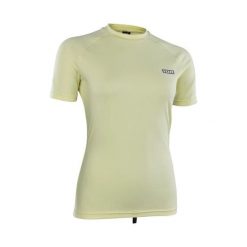 Koszulka damska ION Rashguard Lycra SS. Żółte bluzki ION, bez wzorów, z lycry, sportowe, bez kołnierzyka, bez ramiączek. Za 179.00 zł.