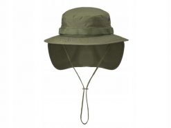 Kapelusz z odpinaną osłoną karku Olive Green. Zielone kapelusze HELIKON-TEX, bez wzorów, z bawełny. Za 63.99 zł.