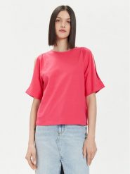 United Colors Of Benetton T-Shirt 3BL0D1078 Różowy Regular Fit. Czerwone t-shirty United Colors of Benetton, xs, bez wzorów, z bawełny, bez kołnierzyka, bez ramiączek. Za 69.99 zł.