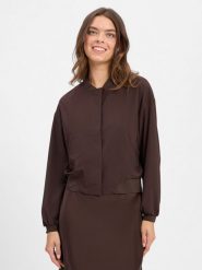 Someday Marynarka damska - detal Narlie Kobiety Sztuczne włókno brązowy jednolity, 38. Brązowe marynarki i żakiety someday., bez wzorów, prążkowane. Za 399.95 zł.
