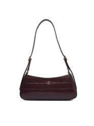 Calvin Klein Torebka Ck Croc Small LV04F3283G Bordowy. Czerwone torebki klasyczne Calvin Klein, bez wzorów, ze skóry, bez dodatków. Za 469.99 zł.