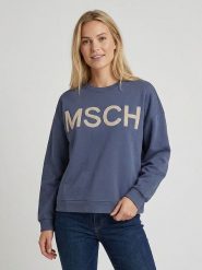 MOSS COPENHAGEN Bluza "Mela" w kolorze granatowym rozmiar: M/L. Niebieskie bluzy Moss Copenhagen, l, bez wzorów, bez kaptura. Za 157.73 zł.