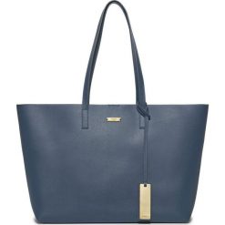 PROMOCJA. Niebieskie shopper W.KRUK, bez wzorów, z bawełny, klasyczne, bez dodatków. W wyprzedaży za 519.00 zł.