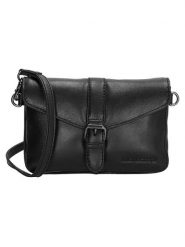 Micmacbags Skórzana torebka w kolorze czarnym - 19 x 11 x 5 cm rozmiar: onesize. Czarne torby na ramię Micmacbags, bez wzorów, z materiału, na ramię, bez dodatków. Za 198.10 zł.