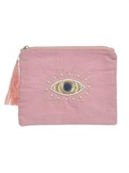 BLE Kopertówka w kolorze jasnoróżowym - 22 x 18 x 1 cm rozmiar: onesize. Różowe kopertówki BLE, z aplikacjami, z bawełny, bez dodatków. Za 90.95 zł.