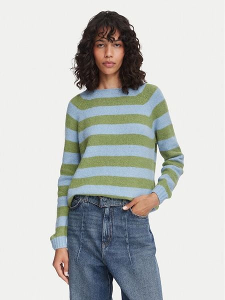 Weekend Max Mara Sweter Ghiacci 2625366211 Niebieski Regular Fit. Niebieskie swetry Weekend Max Mara, s, bez wzorów, z wełny, bez ramiączek. Za 919.99 zł.