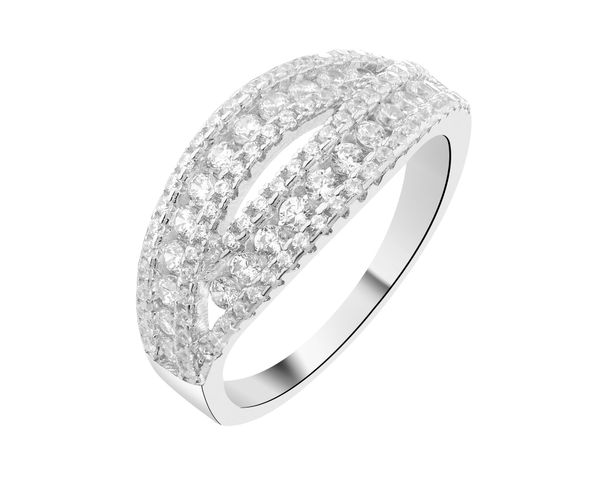 Pierścionek srebrny z cyrkoniami. Szare pierścionki Apart, z cyrkonią, srebrne. Za 179.00 zł.