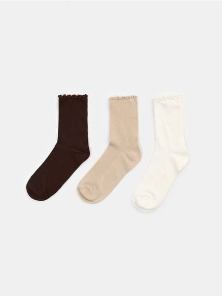 Wysokie skarpety 3 pack - wielobarwny. Skarpety Sinsay, bez wzorów. Za 12.99 zł.