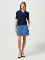 Wrangler Spódnica dżinsowa w kolorze niebieskim rozmiar: L. Niebieskie spódnice Wrangler, l, bez wzorów, mini. Za 176.08 zł.