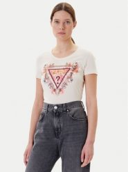 Guess T-Shirt W5YI08 J1314 Écru Regular Fit. T-shirty Guess, m, z aplikacjami, z bawełny, bez kołnierzyka, bez ramiączek. Za 109.99 zł.