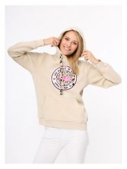 Zwillingsherz Bluza "Kelly" w kolorze jasnobrązowym rozmiar: L/XL. Brązowe bluzy Zwillingsherz, l, bez wzorów, z bawełny, z kapturem. Za 158.47 zł.