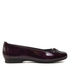 Baleriny Jana. Fioletowe baleriny JANA, bez wzorów, bez obcasa. Za 129.99 zł.