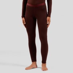Legginsy termoaktywne damskie ODLO Merino 200 BL Bottom Long. Brązowe bielizna sportowa Odlo, xs, bez wzorów. Za 303.99 zł.