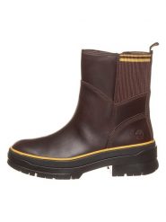 Timberland Skórzane botki "Malynn" w kolorze brązowym rozmiar: 38. Brązowe botki Timberland, bez wzorów, z materiału, bez obcasa, bez zapięcia. Za 361.45 zł.
