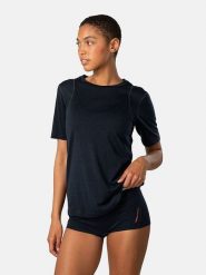 KARI TRAA Koszulka sportowa "Embla" w kolorze granatowym rozmiar: L. Niebieskie koszulki sportowe Kari Traa, bez wzorów, z wełny, bez ramiączek, outdoorowe. Za 173.99 zł.