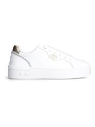 Liu Jo Skórzane sneakersy w kolorze złoto-białym rozmiar: 39. Białe trampki Liu Jo, bez wzorów, bez zapięcia. Za 418.45 zł.