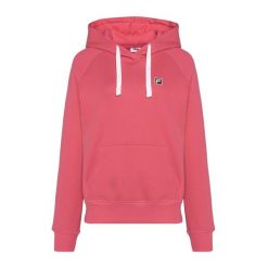 Bluza damska FILA Bibinje. Czerwone bluzy Fila, m, bez wzorów, z bawełny, z kapturem. Za 317.08 zł.