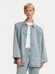 Gestuz Koszula jeansowa Gianna 10908941 Niebieski Relaxed Fit. Niebieskie koszule Gestuz, bez wzorów, z bawełny, bez kołnierzyka, bez ramiączek. Za 399.99 zł.