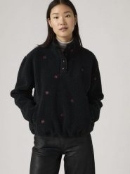 Levi's Bluza polarowa w kolorze czarnym rozmiar: M. Czarne bluzy Levi's®, m, bez wzorów, z polaru, bez kaptura. Za 168.46 zł.