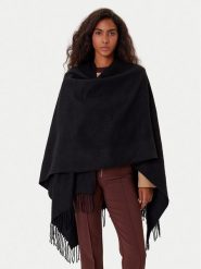 Guess Ponczo AW5421POL03 Czarny. Czarne swetry Guess, z aplikacjami, z syntetyku, bez ramiączek. Za 329.99 zł.