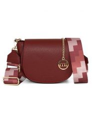 Mia Tomazzi Skórzana torebka w kolorze bordowym - 19 x 17 x 6,5 cm rozmiar: onesize. Czerwone torby na ramię Mia Tomazzi, bez wzorów, z materiału, na ramię, bez dodatków. Za 298.67 zł.