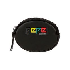 Skórzana portmonetka w kolorze czarnym - (S)10,5 x (W)7,5 x (G)1,5 cm. Czarne portfele Pepe Jeans Accessories, bez wzorów, z materiału. W wyprzedaży za 54.95 zł.