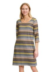 Vera Mont Sukienka w kolorze błękitno-żółtym rozmiar: 38. Niebieskie sukienki Vera Mont, bez wzorów, z koronki, bez kołnierzyka, bez ramiączek, mini. Za 195.99 zł.