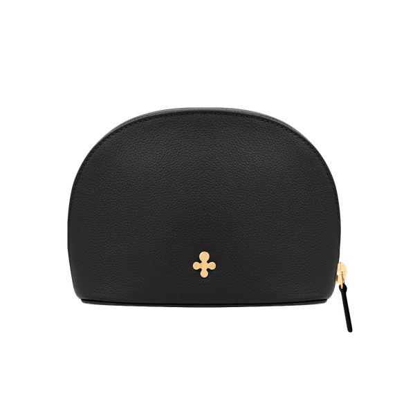 Kosmetyczka w kolorze czarnym. Czarne kufry i kosmetyczki Lilou, bez wzorów, ze skóry, bez dodatków. Za 329.00 zł.