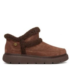 Śniegowce Skechers. Brązowe trapery i śniegowce Skechers. Za 339.99 zł.