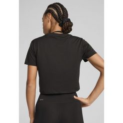 Damska krótka koszulka TAD ESSENTIALS PUMA Black. Czarne koszulki sportowe Puma, bez wzorów, bez ramiączek. W wyprzedaży za 89.00 zł.