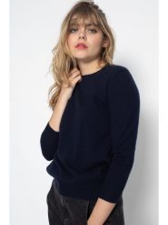 Perfect Cashmere Kaszmirowy sweter "Vanessa" w kolorze granatowym rozmiar: L. Niebieskie swetry Perfect Cashmere, l, bez wzorów, z kaszmiru, bez ramiączek. Za 283.48 zł.