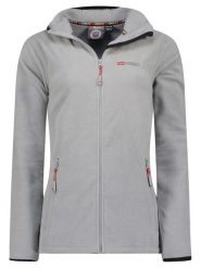 Geographical Norway Kurtka polarowa "Unicia" w kolorze szarym rozmiar: S. Szare swetry Geographical Norway, s, bez wzorów, z polaru, bez ramiączek. Za 92.42 zł.