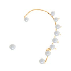 Pearls - nausznica lewa pozłacana z perłą na sztyfcie. Kolczyki Lilou, z perłą, pozłacane. Za 124.00 zł.