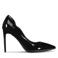 Szpilki Eva Minge. Czarne szpilki Eva Minge, bez wzorów, bez obcasa, na szpilce, bez zapięcia. Za 429.99 zł.