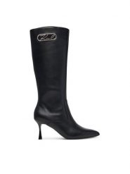 KARL LAGERFELD Kozaki Sienna KL32770 Czarny. Czarne kozaki KARL LAGERFELD, ze skóry, bez obcasa, na szpilce, bez zapięcia. Za 1,429.00 zł.