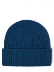Marie Lund czapka z kaszmiru Kobiety Kaszmir niebieski, ONE SIZE. Niebieskie czapki Marie Lund, bez wzorów, z kaszmiru. Za 349.95 zł.