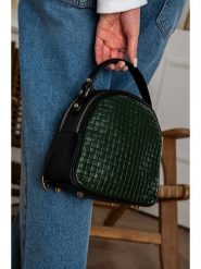 Victor & Hugo Paris Skórzany plecak "Ketlin" w kolorze ciemnozielonym - 20 x 20 x 10 cm rozmiar: onesize. Zielone plecaki Victor & Hugo Paris, bez wzorów, z materiału. Za 362.85 zł.