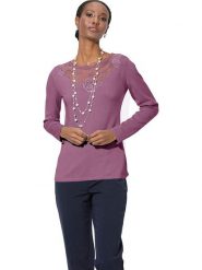 WITT WEIDEN Sweter w kolorze fioletowym rozmiar: 42. Różowe swetry WITT WEIDEN, bez wzorów, z koronki, bez ramiączek. Za 105.38 zł.