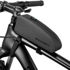Wodoodporna torba na ramę rowerową Rockbros, 1,6 L. Czarne torby na ramię ROCKBROS, bez wzorów, z materiału, biznesowe, na ramię, bez dodatków. Za 119.60 zł.