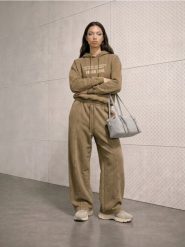 Bluza hoodie z napisem i efektem sprania - szary. Szare bluzy Sinsay, l, bez wzorów, bez kaptura. Za 59.99 zł.