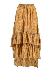 BLE Spódnica w kolorze jasnobrązowym rozmiar: M/L. Brązowe spódnice BLE, l, bez wzorów, maxi, asymetryczne. Za 114.95 zł.