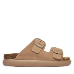 Klapki Scholl. Brązowe klapki Scholl, bez wzorów, bez obcasa. Za 421.99 zł.