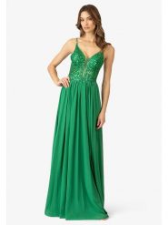 APART Sukienka w kolorze zielonym rozmiar: 34. Zielone sukienki Apart, bez wzorów, z koronki, bez kołnierzyka, bez ramiączek, maxi. Za 260.99 zł.