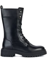 Geox Skórzane kozaki "Iridea" w kolorze czarnym rozmiar: 38. Czarne kozaki Geox, na zimę, bez obcasa, bez zapięcia. Za 261.67 zł.