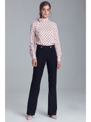 Nife Spodnie w kolorze czarnym rozmiar: 42. Czarne spodnie materiałowe Nife, na co dzień, bez wzorów, z materiału, z podwyższonym stanem. Za 178.37 zł.