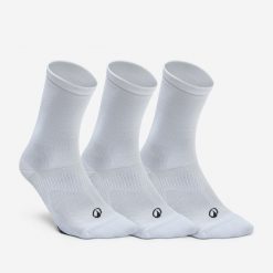 Skarpetki fitness Domyos wysokie 3 pary. Skarpety DOMYOS, bez wzorów, z dzianiny. Za 39.99 zł.