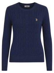 U.S. Polo Assn. Sweter w kolorze granatowym rozmiar: S. Niebieskie swetry U.S. Polo Assn., s, bez wzorów, z bawełny, bez ramiączek. Za 156.61 zł.