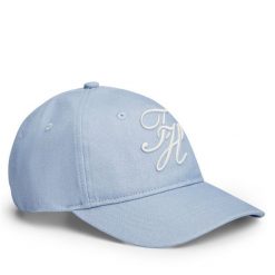 Czapka z daszkiem Tommy Hilfiger. Niebieskie czapki TOMMY HILFIGER, bez wzorów. Za 209.99 zł.