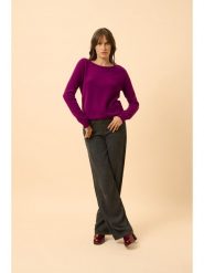 Just Cashmere Kaszmirowy sweter "Abigail" w kolorze fioletowym rozmiar: S. Różowe swetry Just Cashmere, s, bez wzorów, z kaszmiru, bez ramiączek. Za 347.99 zł.